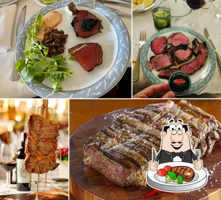 Pratos de carne são oferecidos no Jardineira Grill