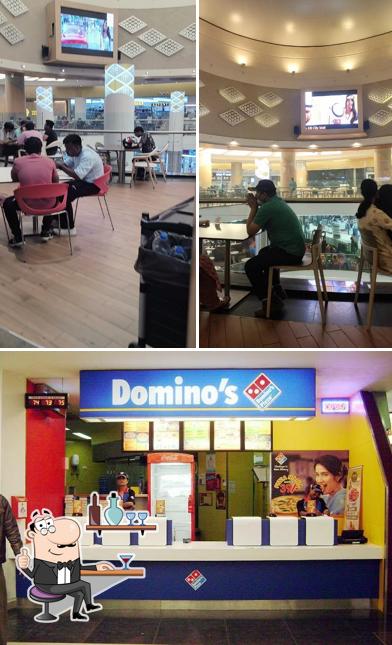The interior of Domino's Pizza Third City Mall , Bhopal