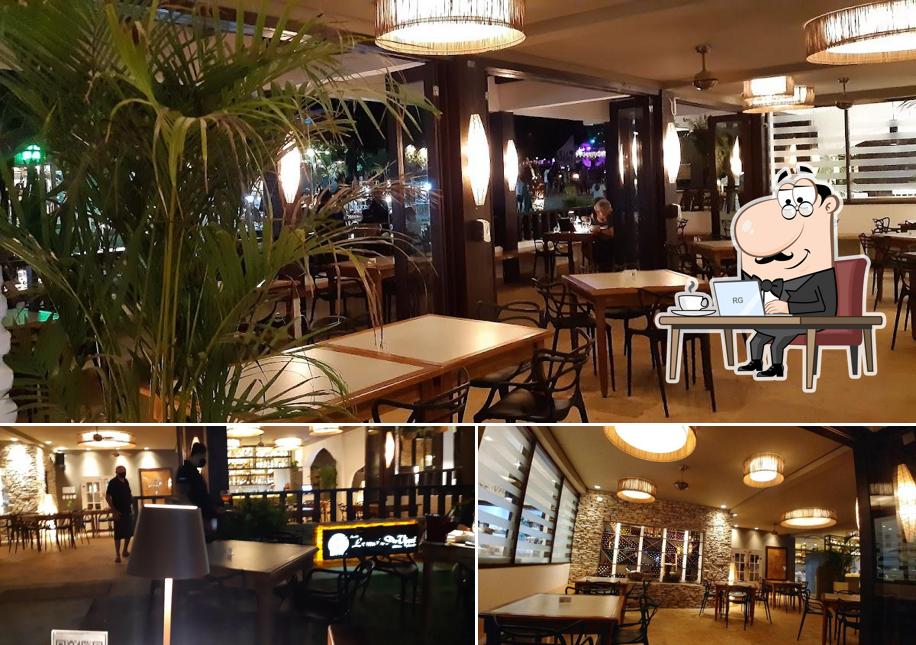 O interior do Restaurante Italiano Leonardo Da Vinci Jericoacoara Ceará