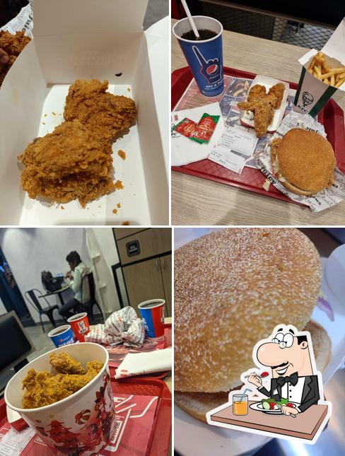 Fried chicken at KFC