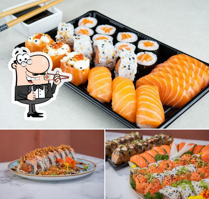 Sushi é um popular refeição originário do Japão