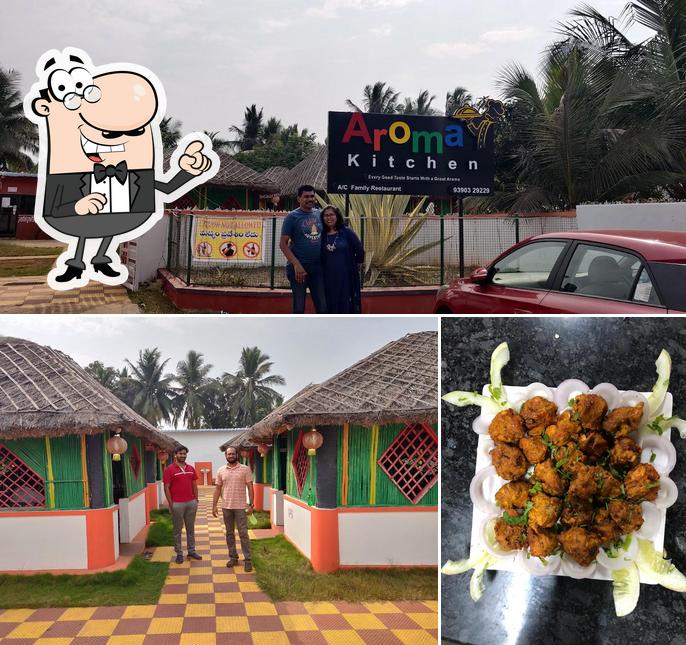 Take a look at the photo displaying exterior and food at Aroma Kitchen