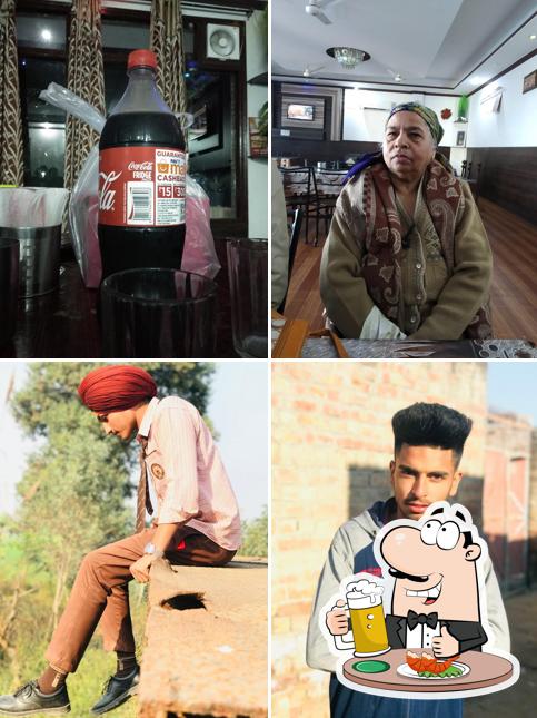 You can get a glass of light or dark beer