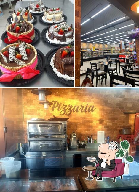 O interior do Panificadora São Pedro