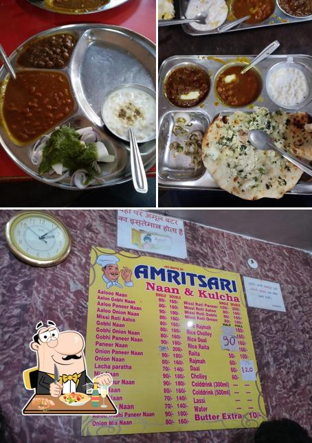 The photo of food and exterior at Amrtisari Naan Kulcha Dhaba