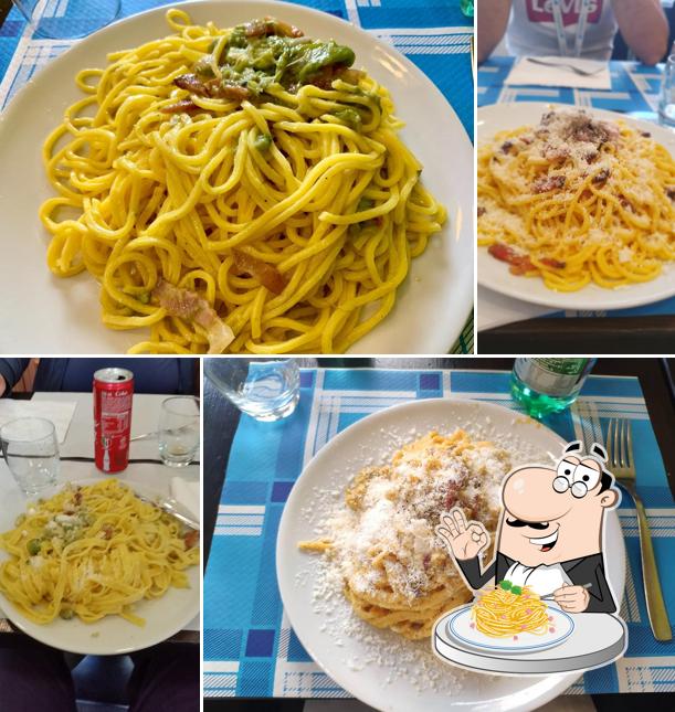 Spaghetti alla carbonara al Raviolo Re Roma