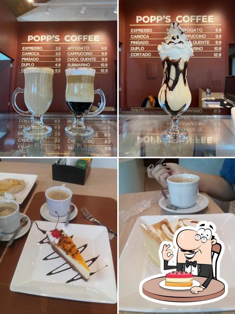 Bolo de queijo em Popp's Coffee Cafeteria