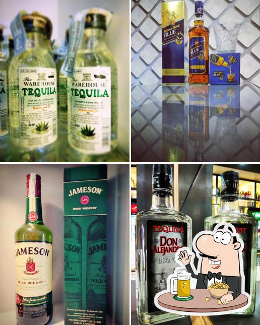 Enjoy a pint of light or dark beer