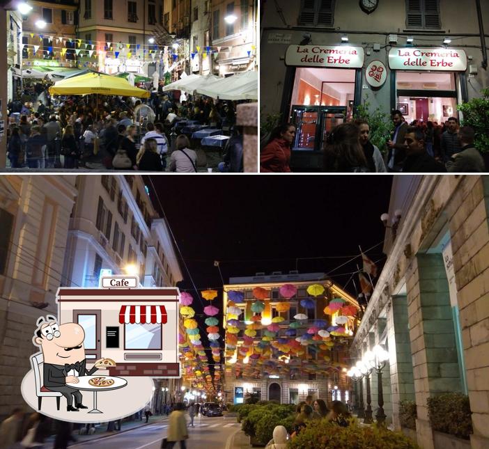 La esterno e interni del ristorante