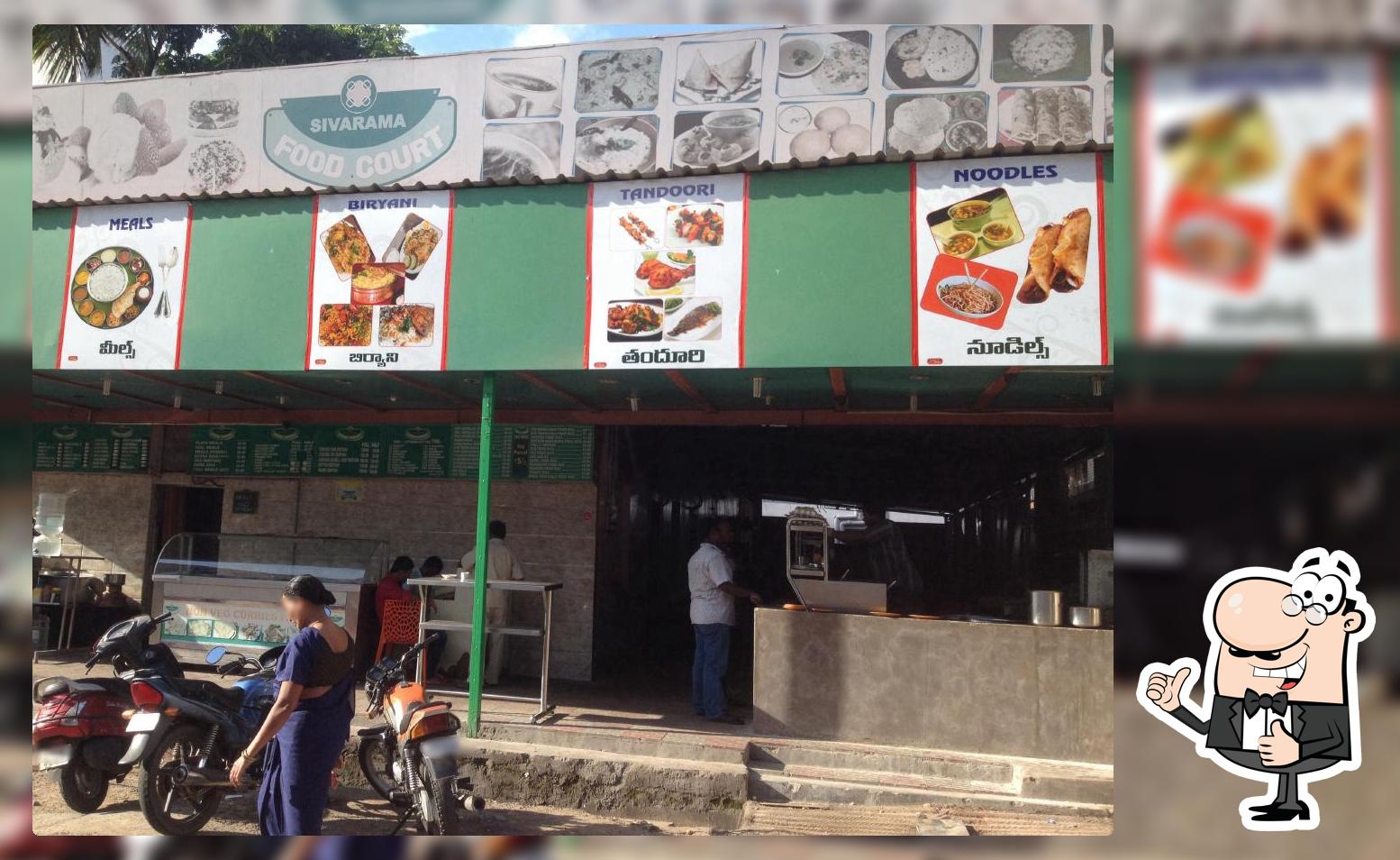 The advertisement displays information about Siva Rama Food Court