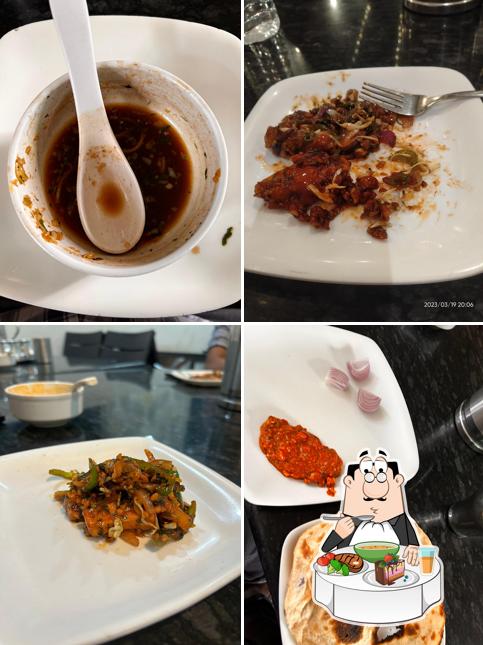 Hot and sour soup at Hotel Manyavar Pure Veg Family Garden & Restaurant