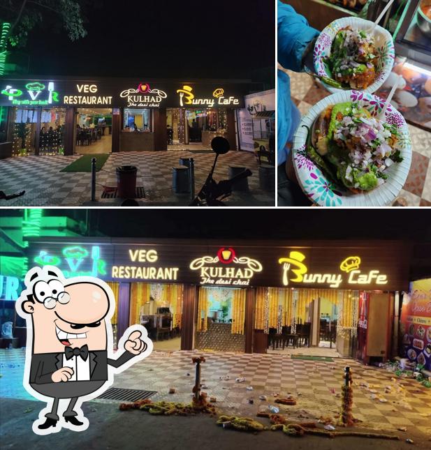 Among various things one can find exterior and food at PVR Veg Restaurant