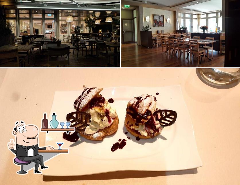 La interni e cibo del ristorante