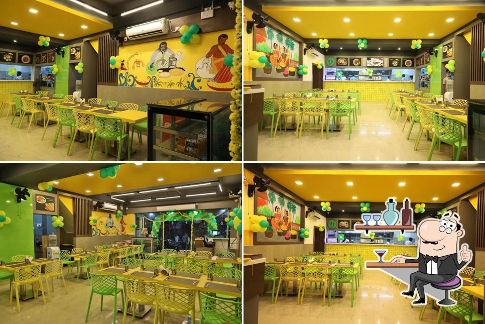 The interior of Truly South Pure Veg