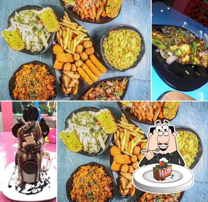 Chocolate cake at The Dhaba Family Restaurant