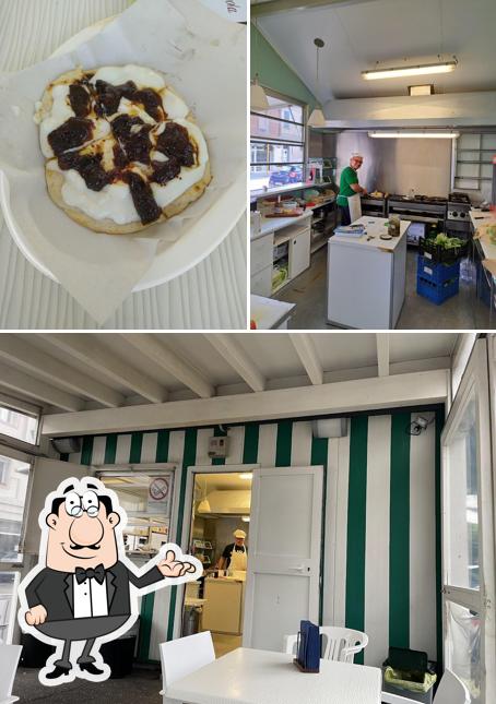 La interni e cibo del ristorante