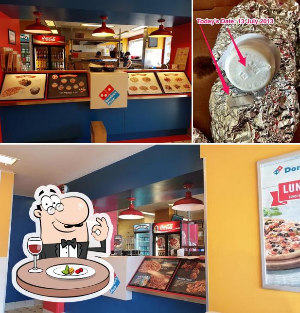 Domino's Pizza si caratterizza per la cibo e interni