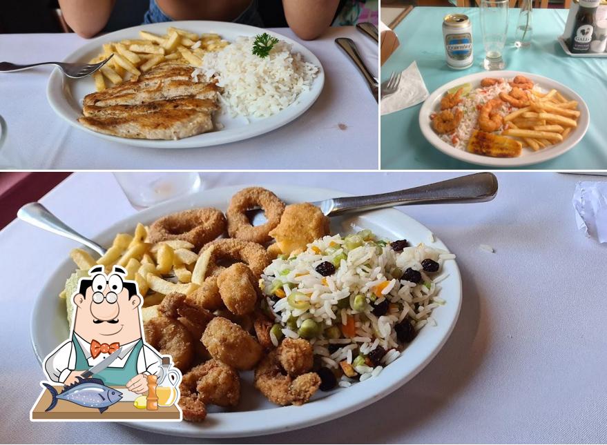 Salmão grelhado em Restaurante Malibu