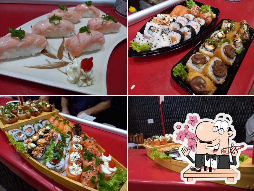 Rolos de sushi são oferecidos por Point 43 - Espaço Gourmet