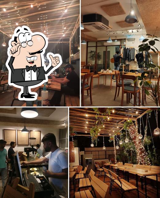 The interior of Blue Tokai Coffee Roasters Vasant Kunj