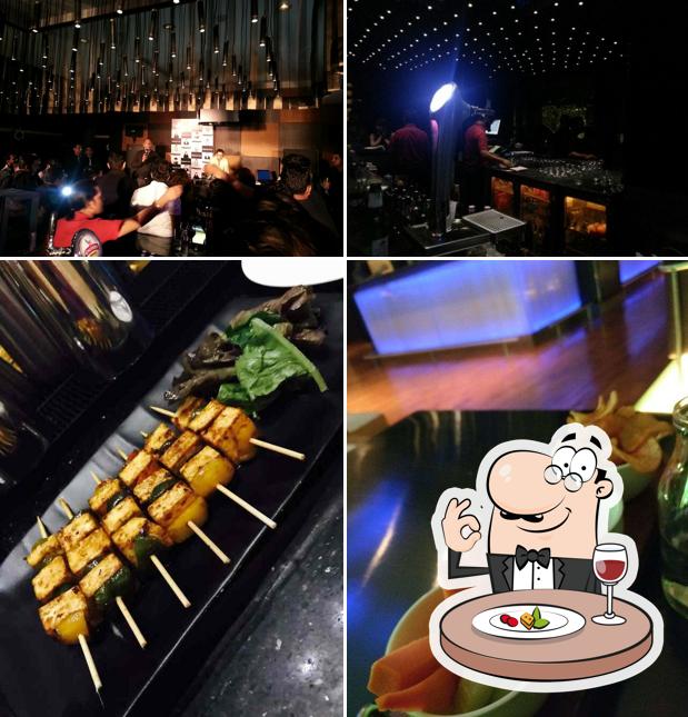 The photo of food and bar counter at Blend