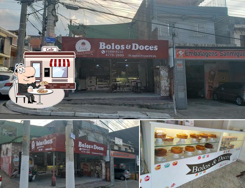 Confira a imagem ilustrando exterior e interior no Leide Bolos & Doces