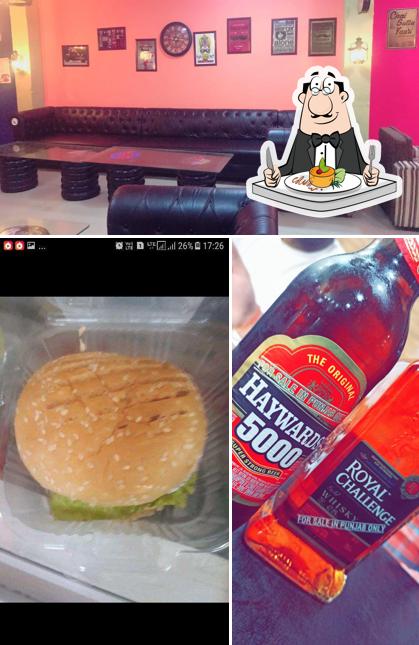 This is the image displaying food and interior at M-2 Food Court