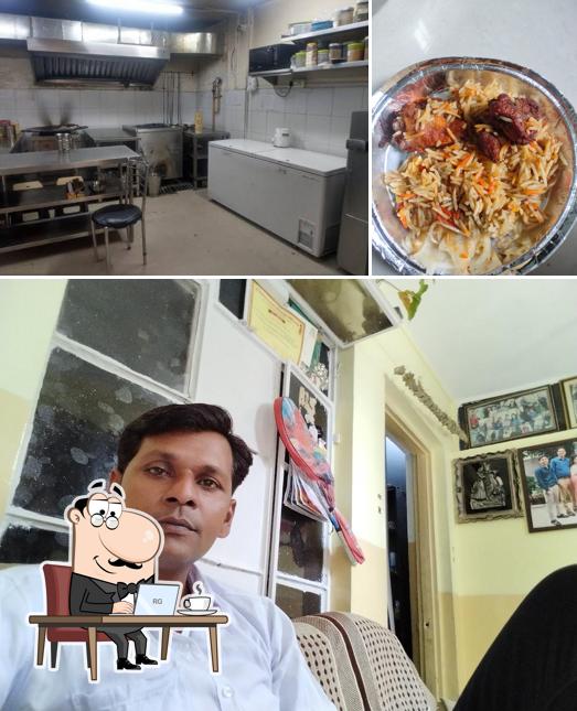 Among various things one can find interior and food at Alibaba veg and nonvage restaurant