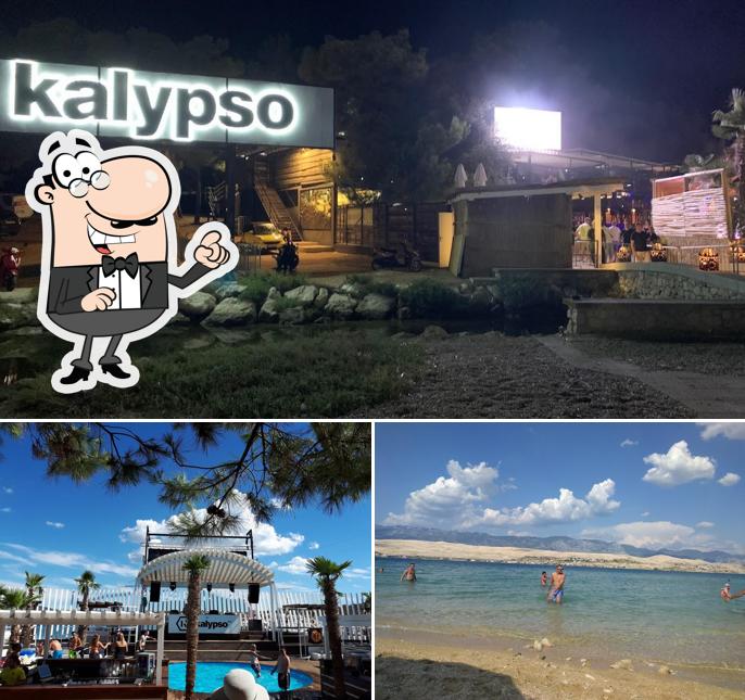 Goditi la vista dall'area esterna di Kalypso