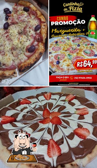 No Cantinho da Pizza Caraguá, você pode degustar pizza