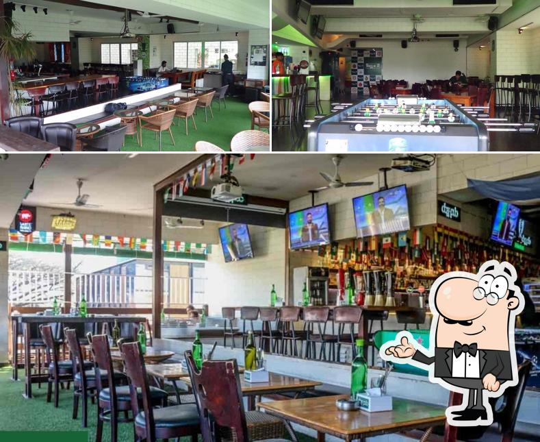 Take a seat at one of the tables at Doff Pub