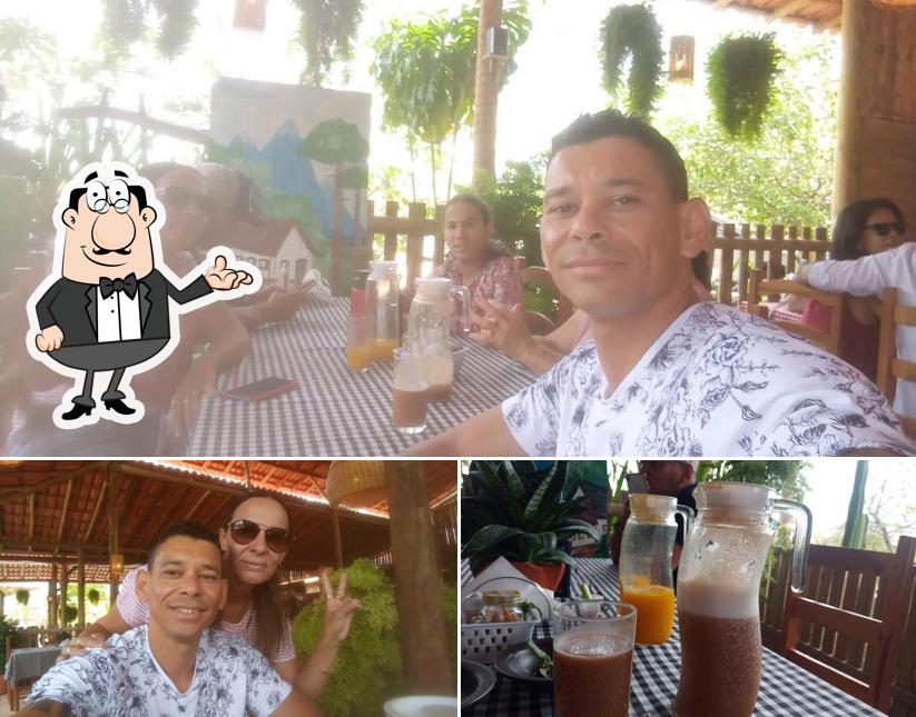 A ilustração do Sítio Gameleira, Comida da Roça.’s interior e bebida