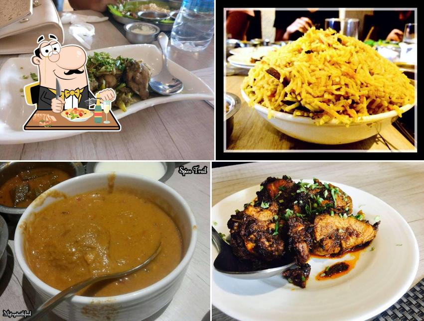 Food at Spice Trail - Telugu Vari Ruchulu Andhra Meals, Chicken Biriyani, Tandoori, South Indian Food