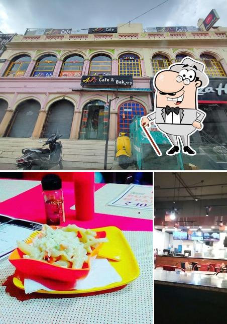 Enjoy the view at the outside area of AJ's cafe & bakery