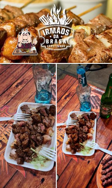 Irmãos da Brasa Espetinhos provê pratos de carne