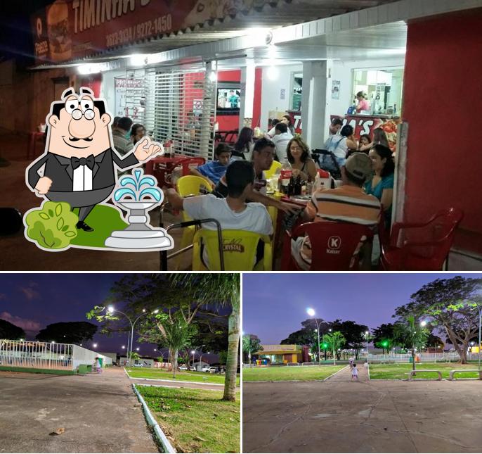 A imagem da exterior e interior no Timinhas Lanches E Pizzas