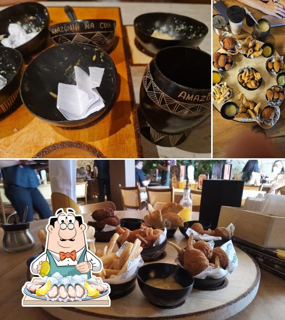 Ostras em Amazônia na Cuia Marco