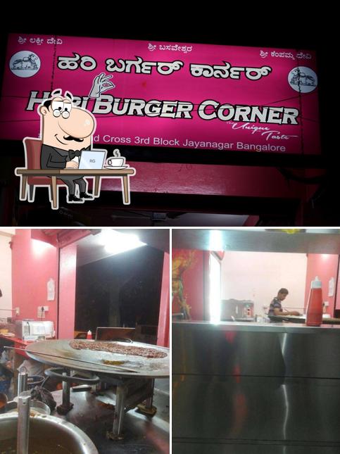 The interior of Hari Burger Corner