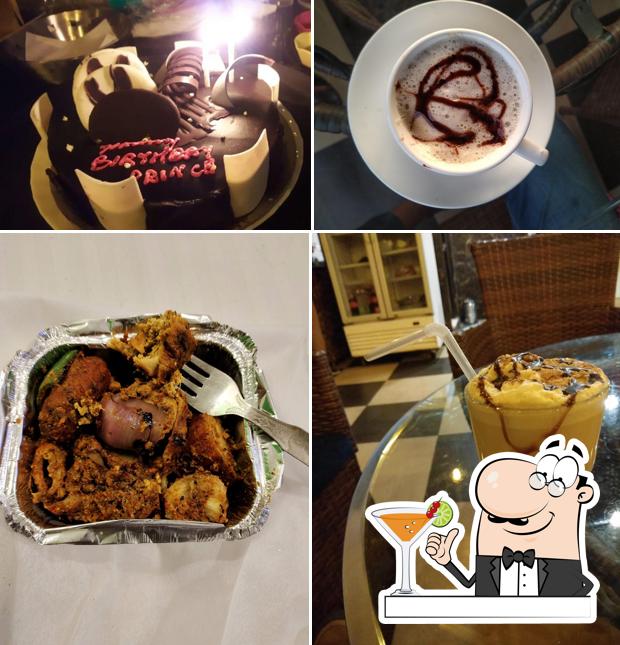 The restaurant's drink and food