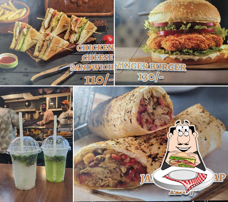 Club sandwich at Rolls n Burgs