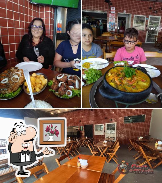 O interior do Casa da Tilápia