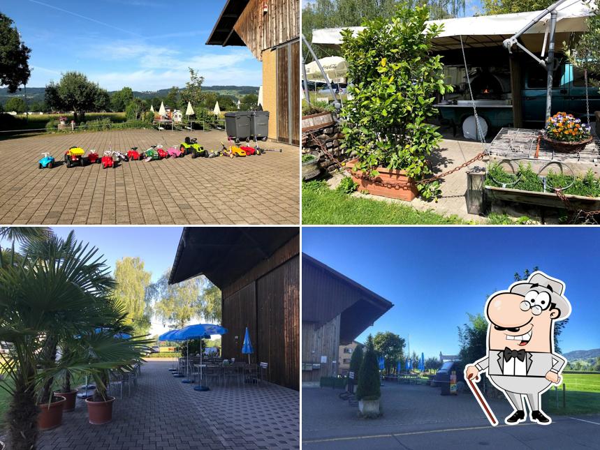 Puoi goderti l'aria fresca dal dehors di Moni & Hanspi's Bäsebeiz