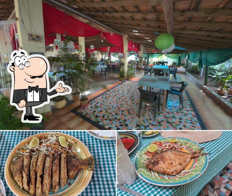 Take a seat at one of the tables at Papa Joe's Restaurant