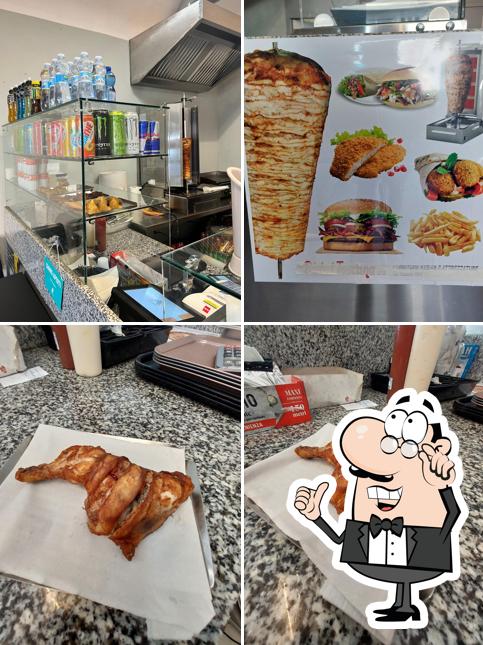 La interni e cibo del ristorante