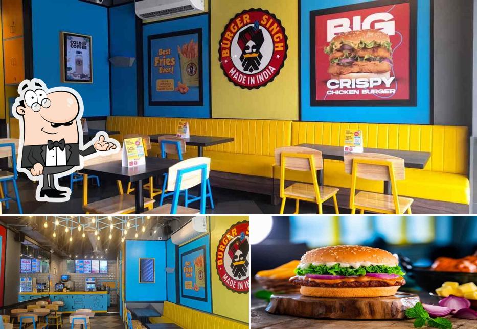 The interior of Burger Singh