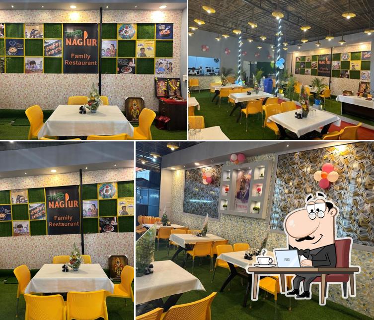 The interior of Namaste Nagpur Family Restaurant