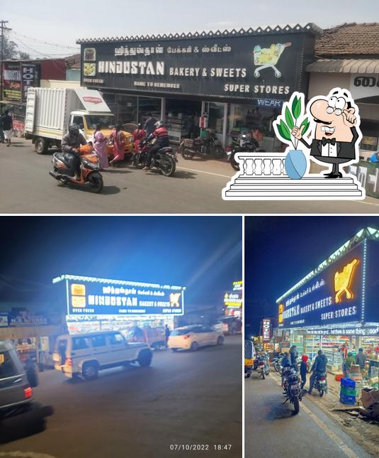 The exterior of Hindustan Bakery & Sweets Super Stores