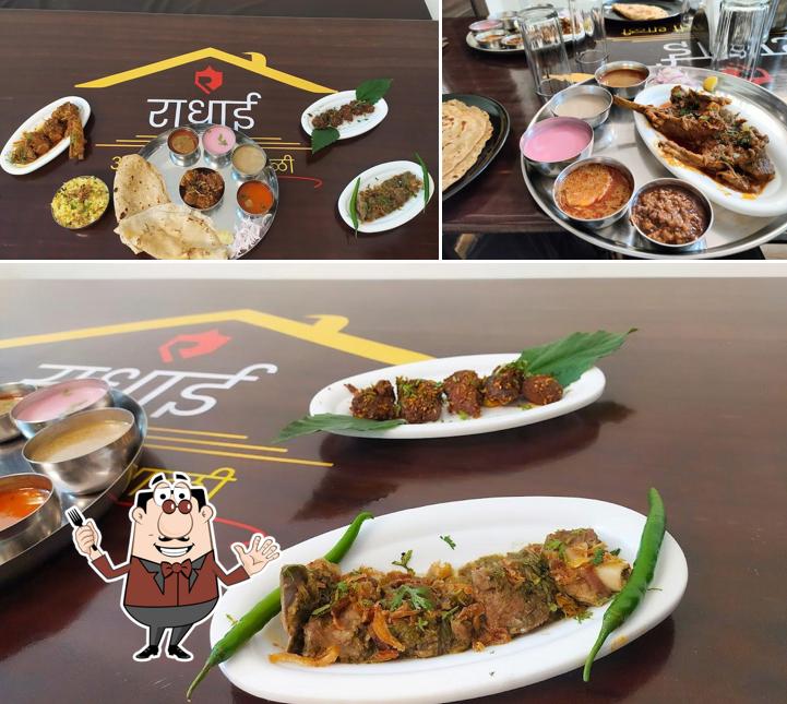Meals at Radhai Hotel ( Authentic Kolhapuri Thali)