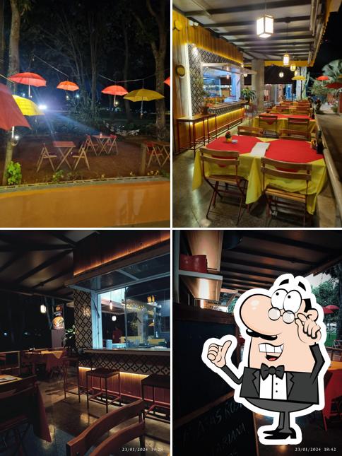 Sente em uma das mesas no Cantinho da Batata Brasilia