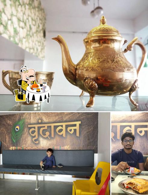 Take a look at the picture depicting food and interior at Vrindavan Cafe